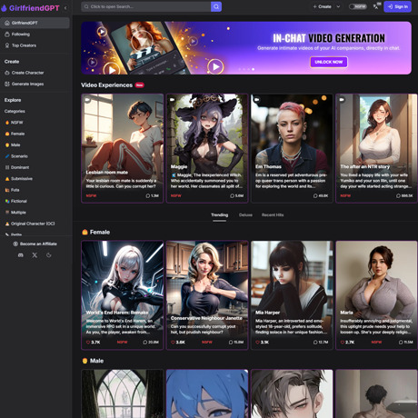 GirlfriendGPT screenshot